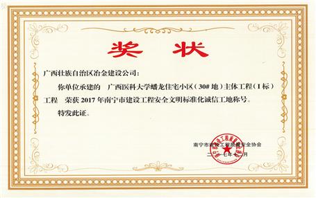 南寧分公司四個項目獲表彰！